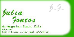julia fontos business card