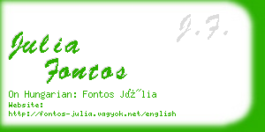 julia fontos business card